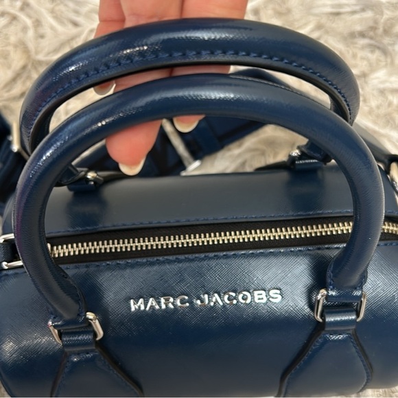 NEW- Marc Jacobs Small Barrel Satchel Bag- Azure Blue - Picture 9 of 14